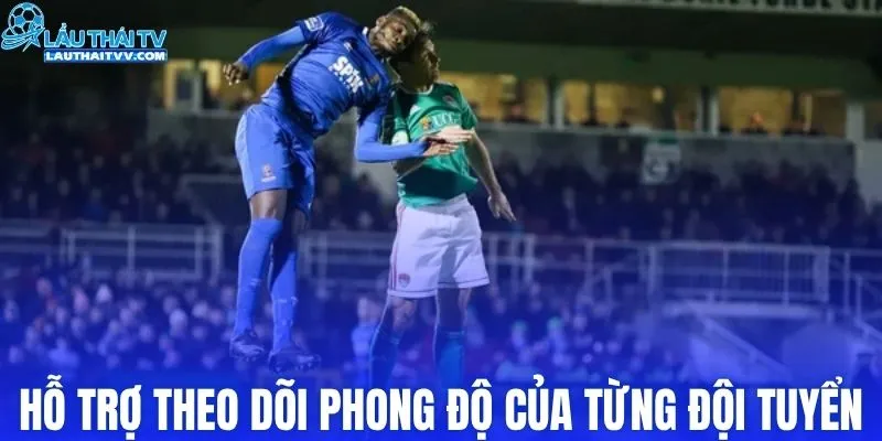 Hỗ trợ theo dõi phong độ của từng đội tuyển